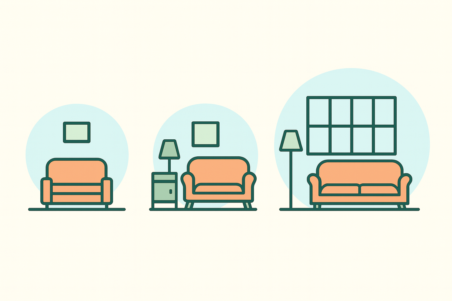 Surface de la pièce principale