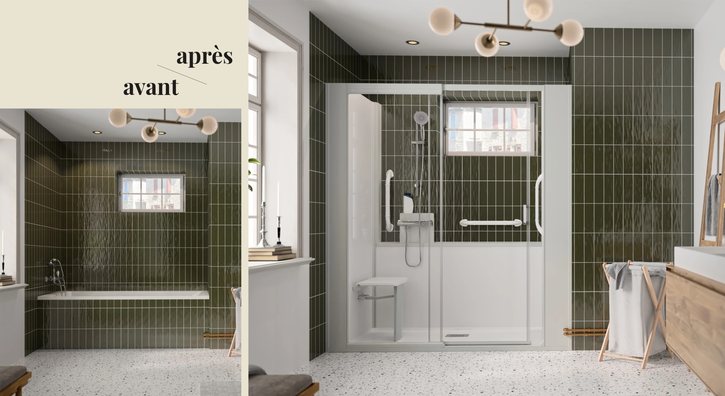 Douche sécurisée Kinemagic Sérénité+ mixte — ambiance